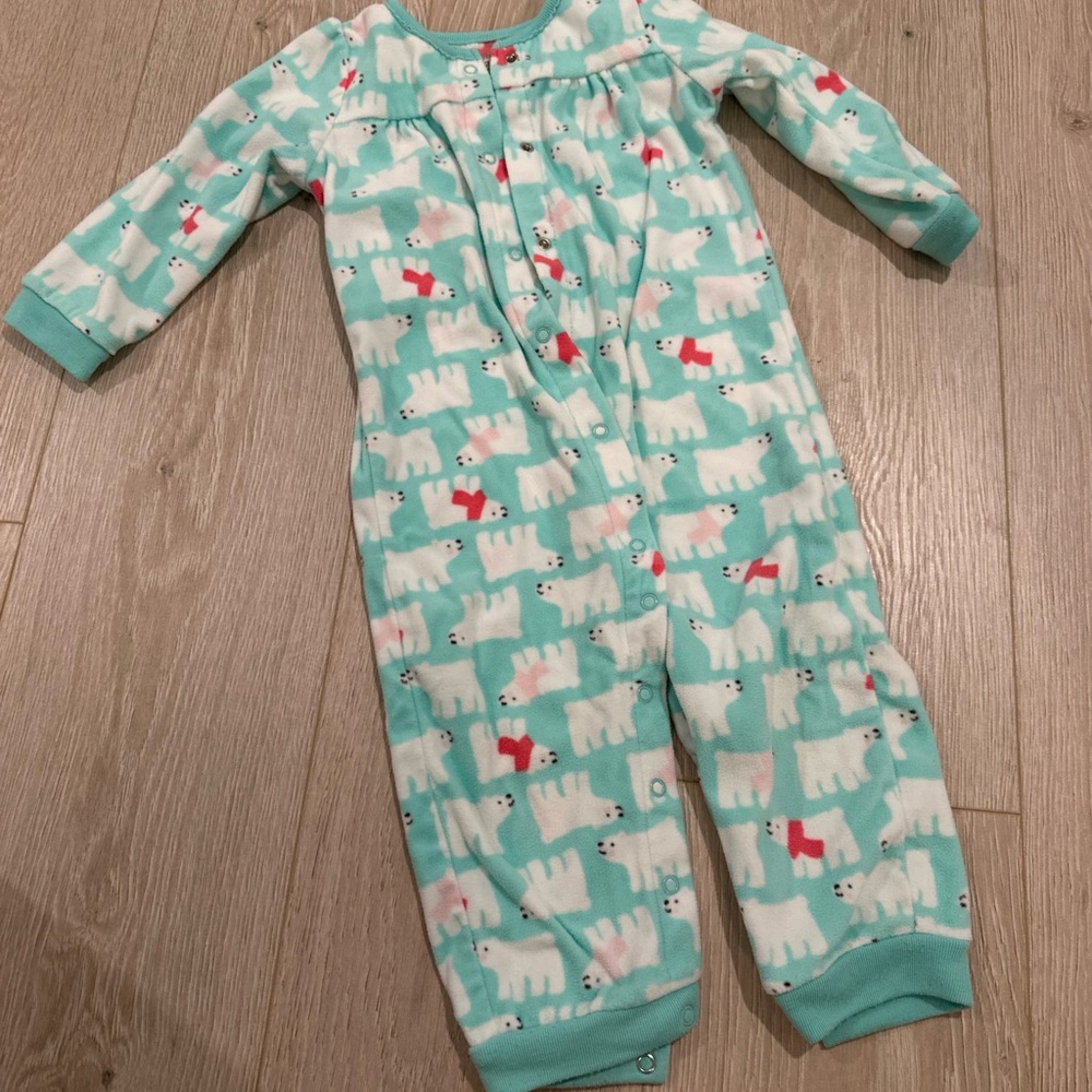 Carters Polar Bear Print Kids Pajamas - 24mo